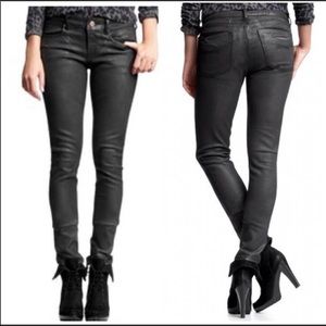 Gap• 1969 Black Faux leather skinny jean